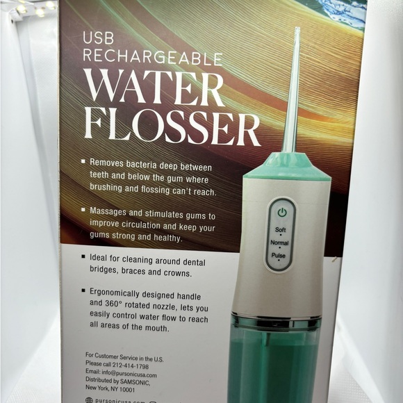 Pursonic USB Rechargeable Oral Irrigator Water Flosser White NWB - Picture 2 of 8
